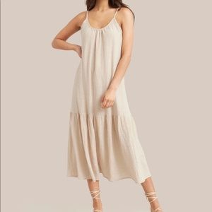 Modern Citizen Open Back Tiered Hem Maxi Dress